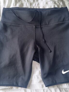 Nike Black Athletic Bike Shorts with Swoosh